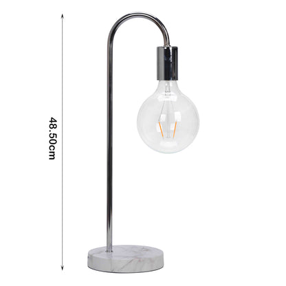 Danny Home Silver & White Table Lamp 48.5cm