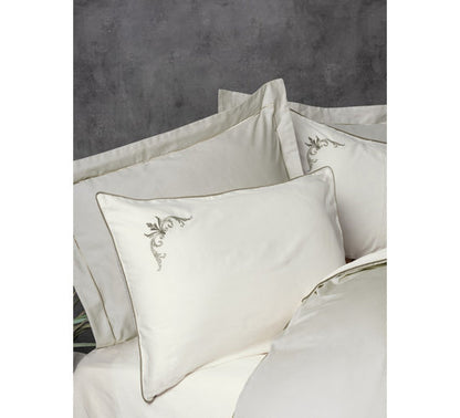 Elite Silk cotton Double Duvet Cover Set Teresa Beige