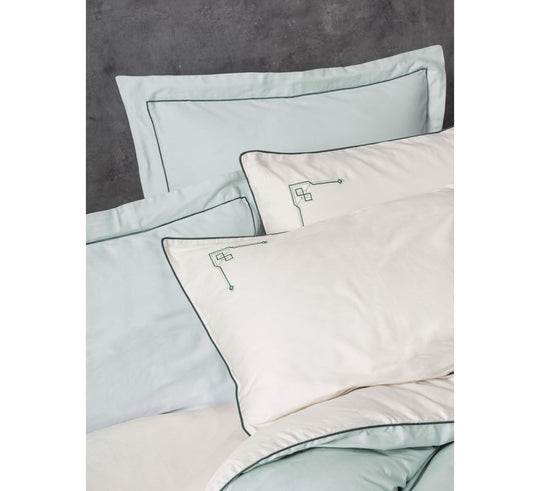 Elite Silk cotton Double Duvet Cover Set Vanko Mint