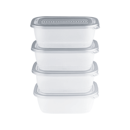 ERNESTO® Storage container set, plastic, BPA-free 1L