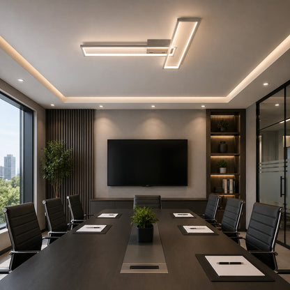 Nino LIMEA LED Ceiling Light – Modern Brushed Silver Ceiling Lamp