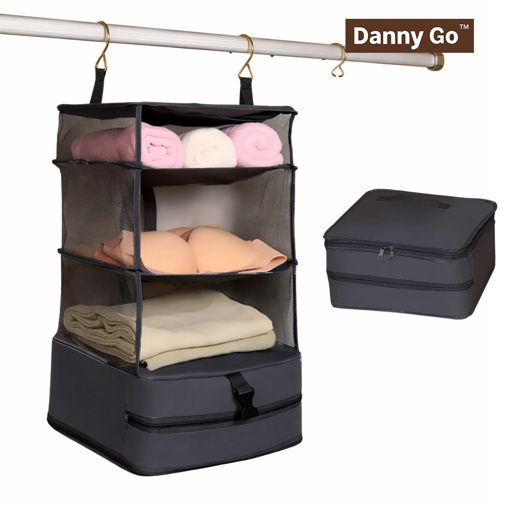 Danny Go Portable Hanging Travel Shelves Organizer