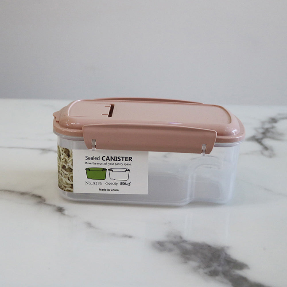 Kitchen transparent sealed jar plastic grain storage 850ml