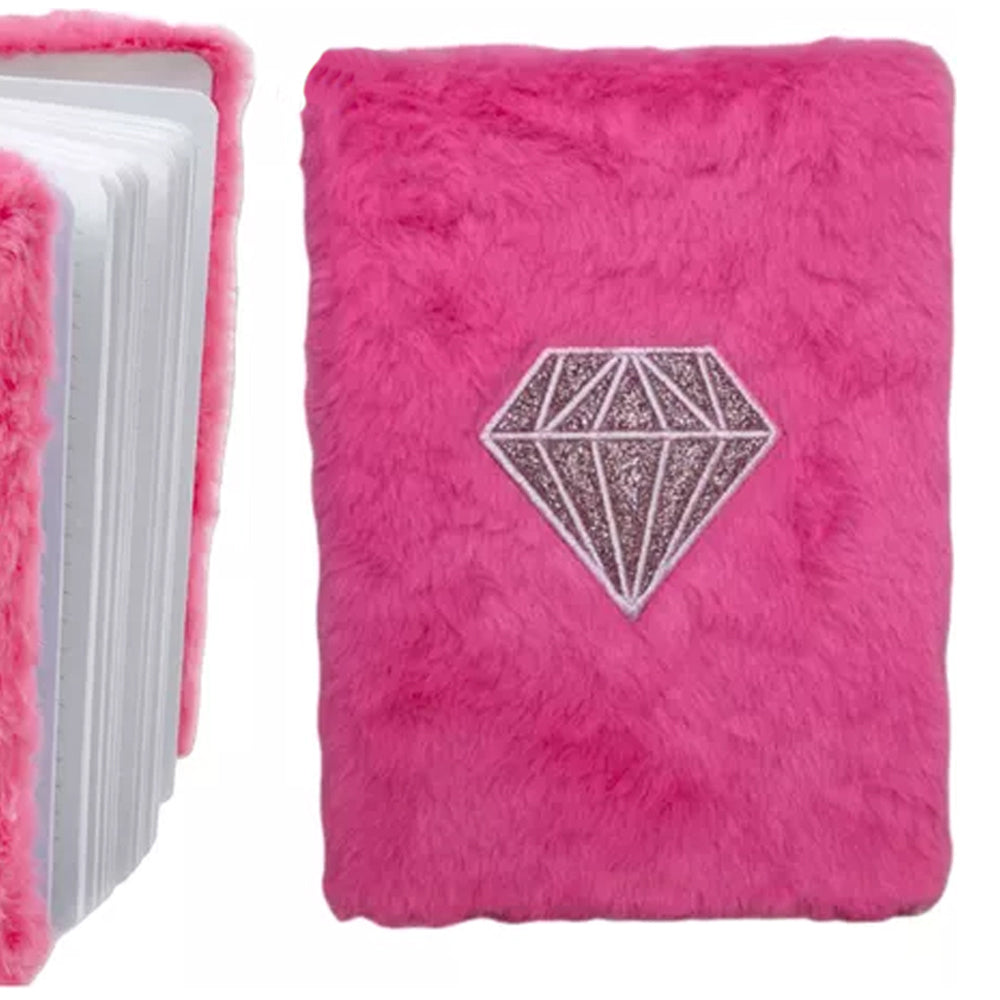 Notebook with Lined Notepad A5 Plush Cover Cuteness 80 Sheets