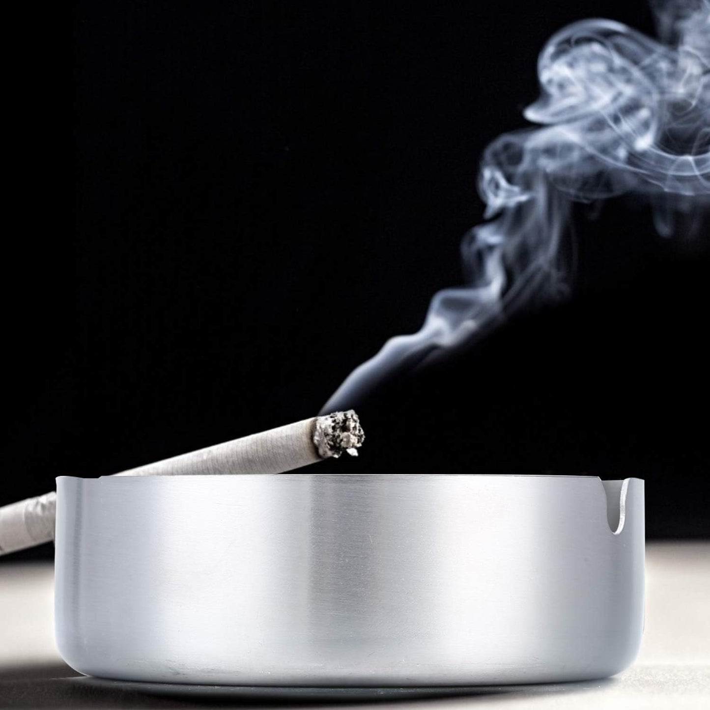 Stainless Steel Cigarette Ashtray Silver – 8cm HY079-8