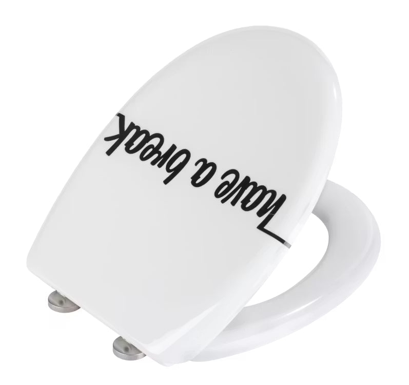 Wenko  Close Duroplast WC Seat with Modern Typography Design