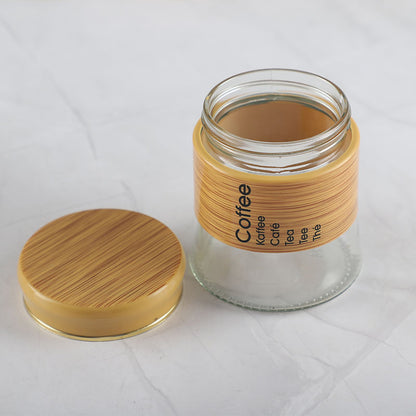 Bamboo Spice Rack Set with 6 Glass Jars Plastic Lid – 400ml #CB-TWJ45