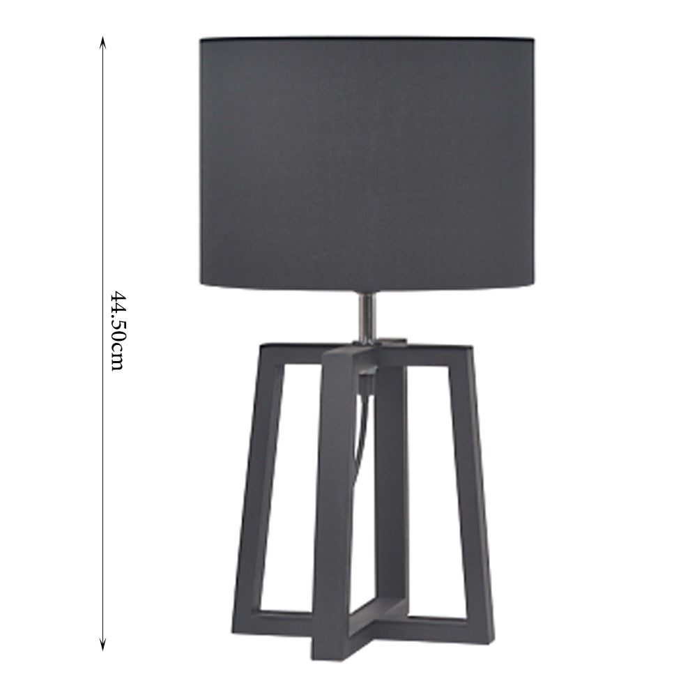 Danny Home Black Wooden Table Lamp 44.5cm