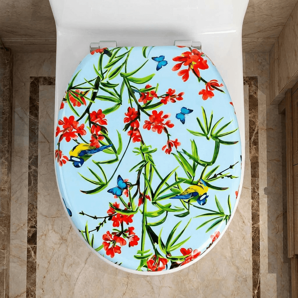 Wenko Toilet Seat Premium Duroplast Design with Soft-Close Mechanism (Natura)