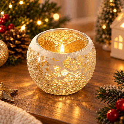 Mosaic Glass Tealight Candle Holder