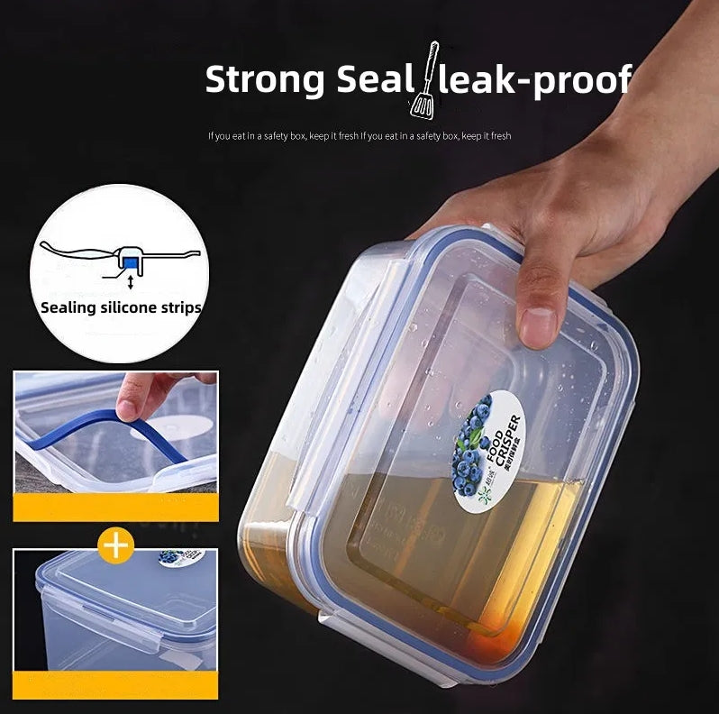 700+1500+2700ml Rectangle 3pcs Food Container Tupperware