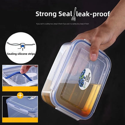 700+1500+2700ml Rectangle 3pcs Food Container Tupperware