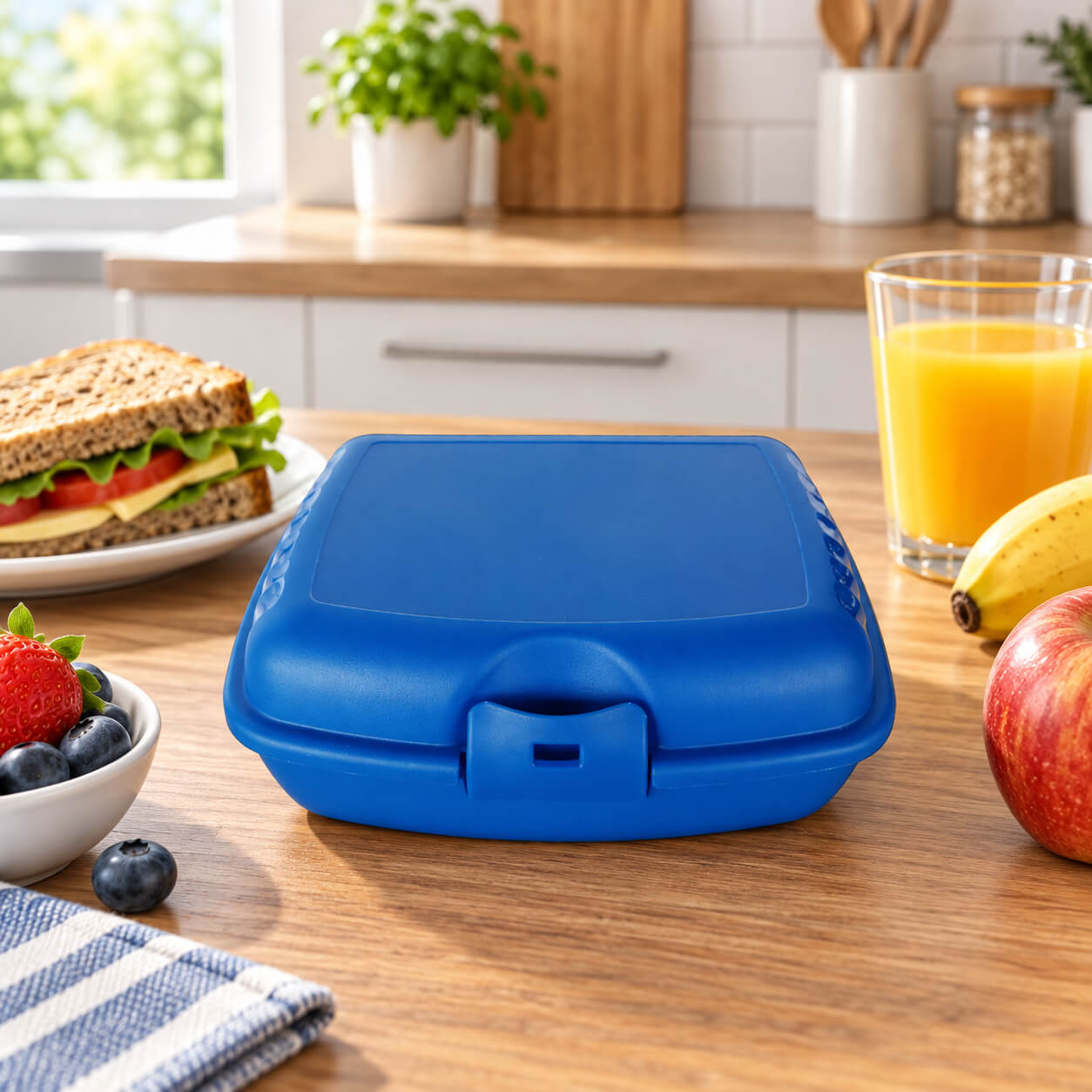Rotho Dark Blue Lunch Box