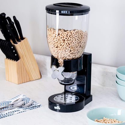 Single Cereal & Dry Food Dispenser Black