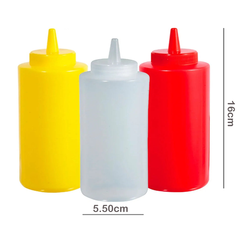 3-Pieces 240ml Red,Yellow,White Bottle