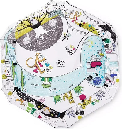 Kinderkraft Smartplay 2-in-1 Educational Play Mat & Ball Pit