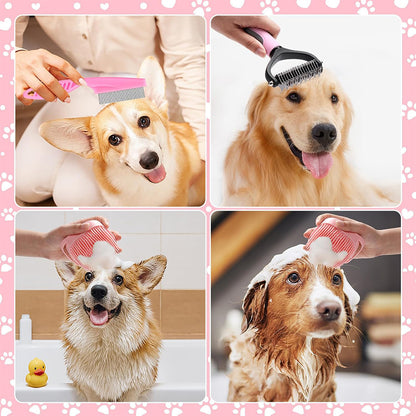 8-Piece Dog & Cat Grooming Brush Kit – Complete Pet Care Set
