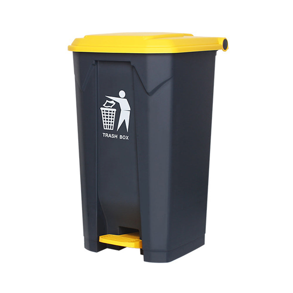 20/30/50/80/100-Liter Heavy-Duty Plastic Foot Pedal Operated Trash Can with Lid