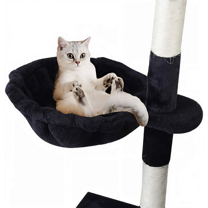 Cat Scratching Post 143 cm – Multi-Level Cat Tree with Bed & Ladder