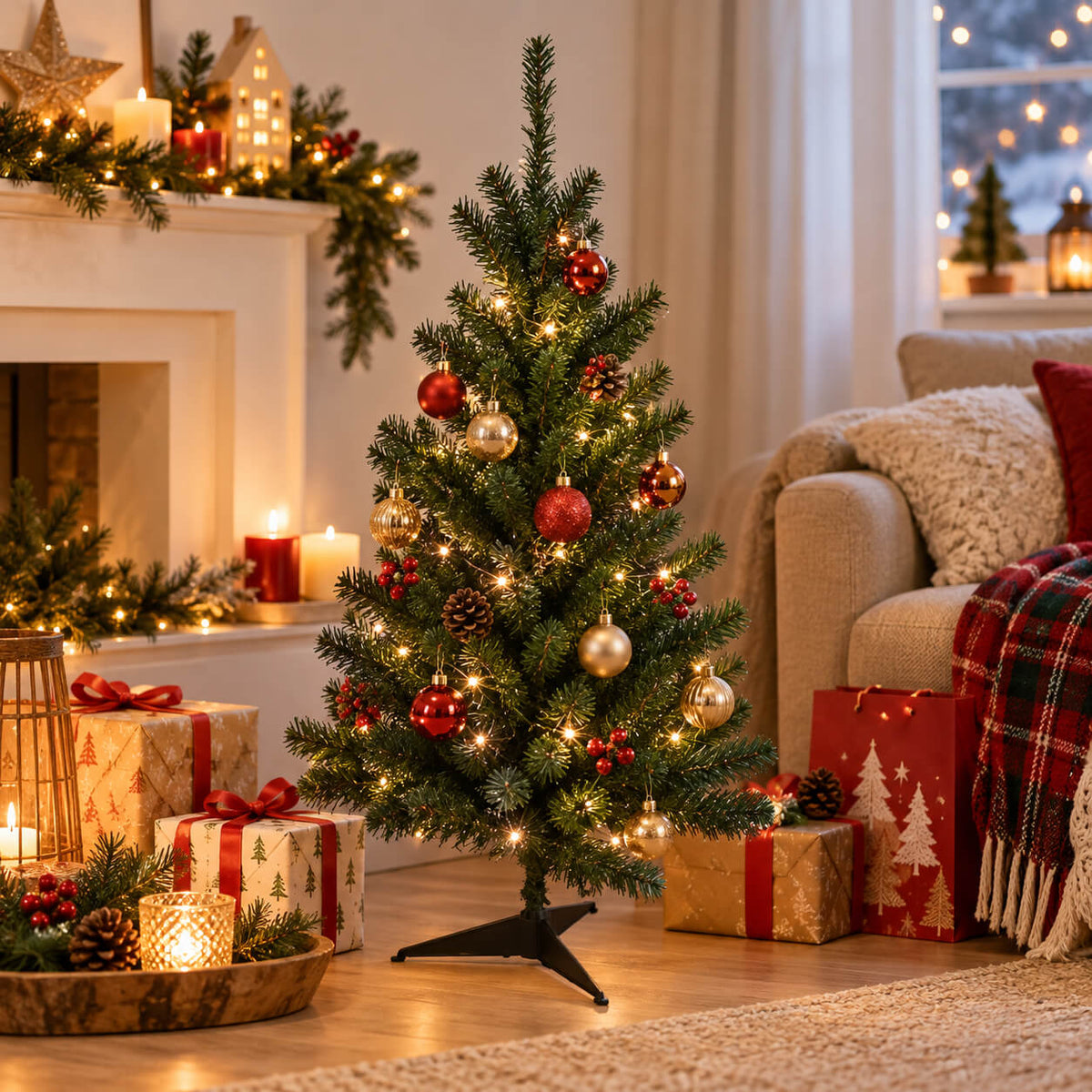 Artificial Christmas Tree with Stand – 90 cm