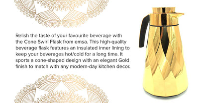 EMSA German-made 1.5L Gold Vacuum Jug – Premium Insulated Coffee & Tea Pot