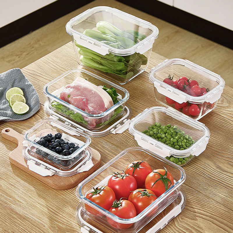 1480ml Borosilicate Rectangle Glass Food Storage Container With Microwave, Freezer & Dishwasher Safe NFH-77841
