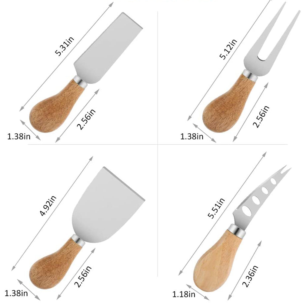 Cool Gift, 4 Pieces Set Cheese Knives