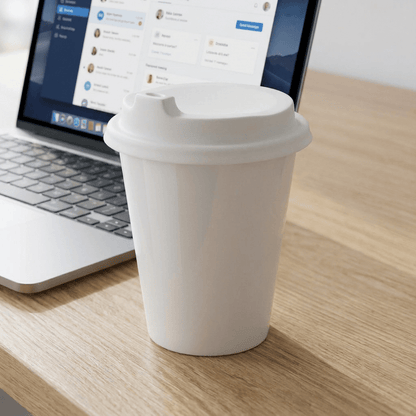 Double Wall Mug with Lid 200ml