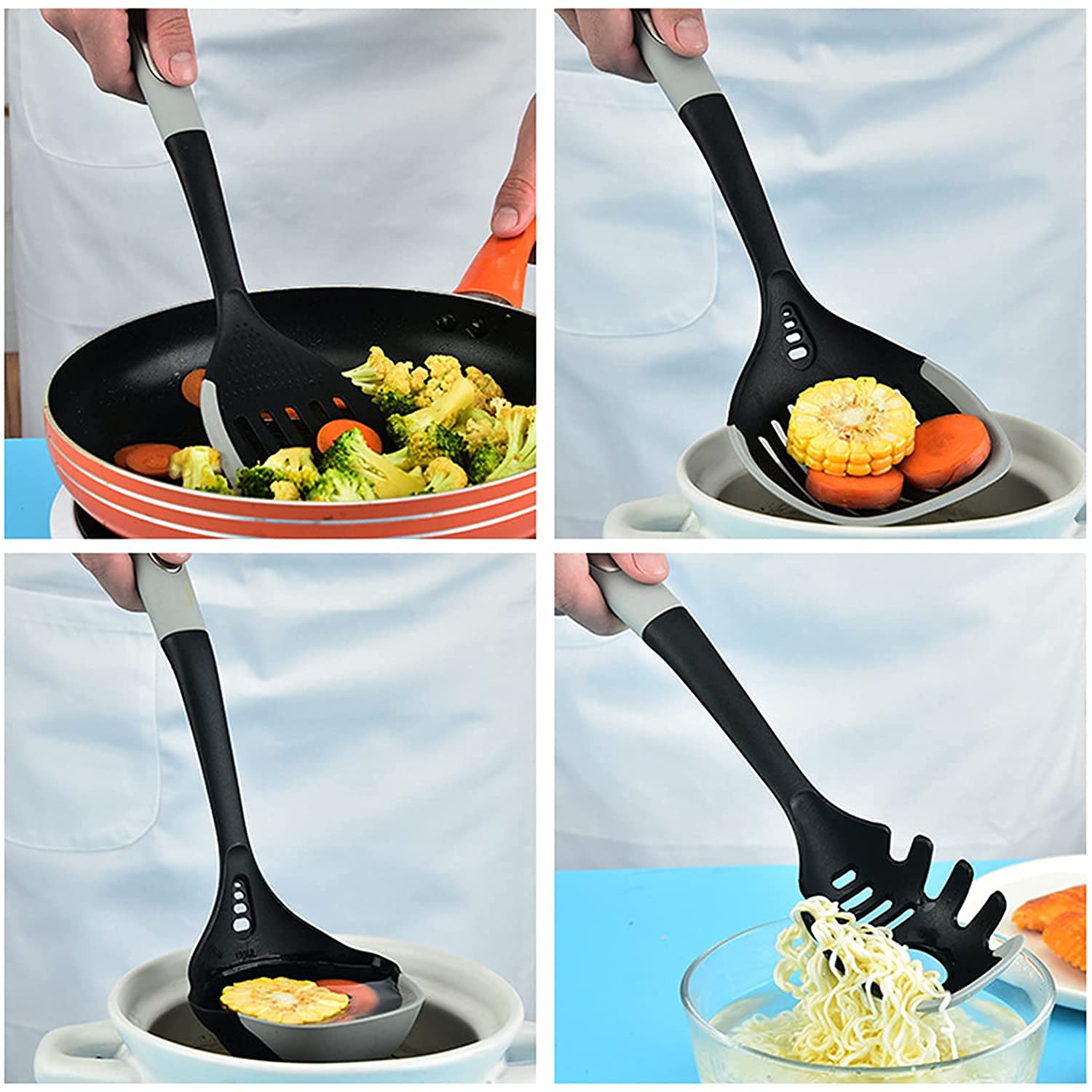 Danny Home 6-Pieces Non-Stick Silicone Cooking Utensils Set