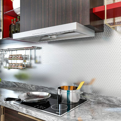 Waterproof Peel and Stick Oil-Proof Self Adhesive Aluminum Foil 60x200cm
