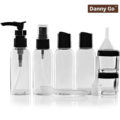 Danny Go 9 Piece Travel Bottle Set with Clear Airport Bag DT041