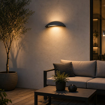 Massive Pori Outdoor LED Wall Light – Anthracite | 7.5W Integrated LED | IP44 | Warm White