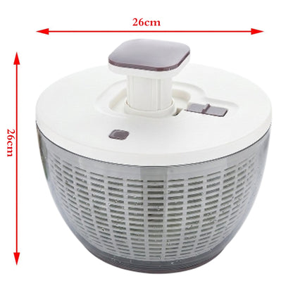 Danny Home One-Handed Easy Press Large Vegetable Dryer Salad Spinner Mixer 26cm