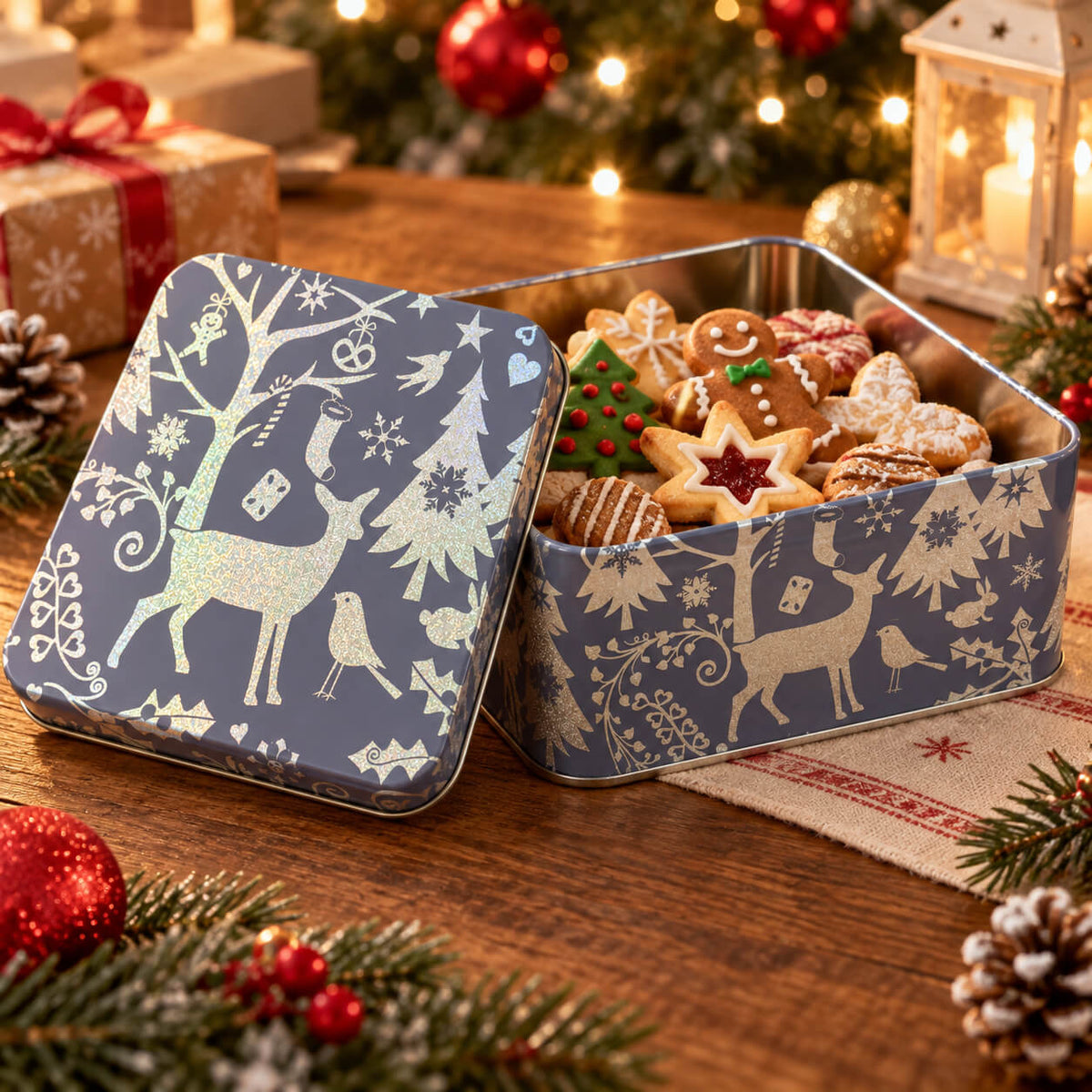 Cucina & Tavola Christmas Metal Storage Tin