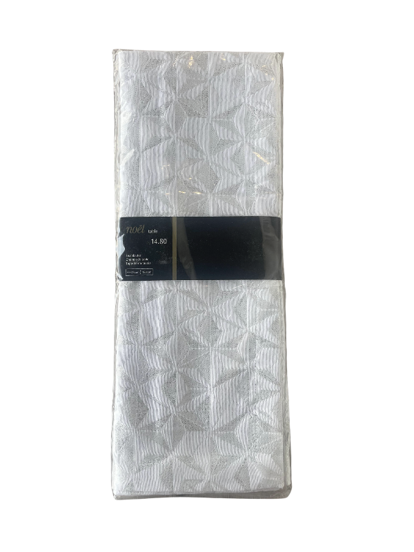 Holiday Elegance - Runner Silver & White