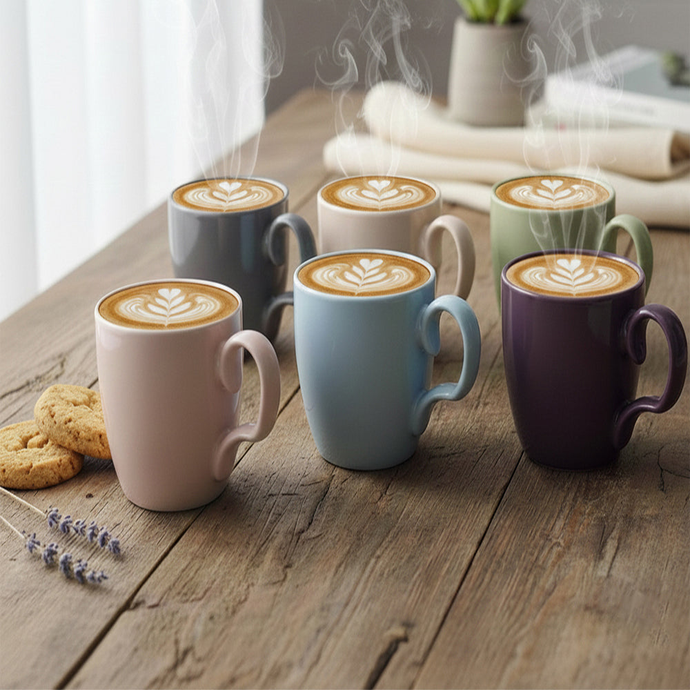 Phoenix 6-Pieces Soft Color Large Mug Set