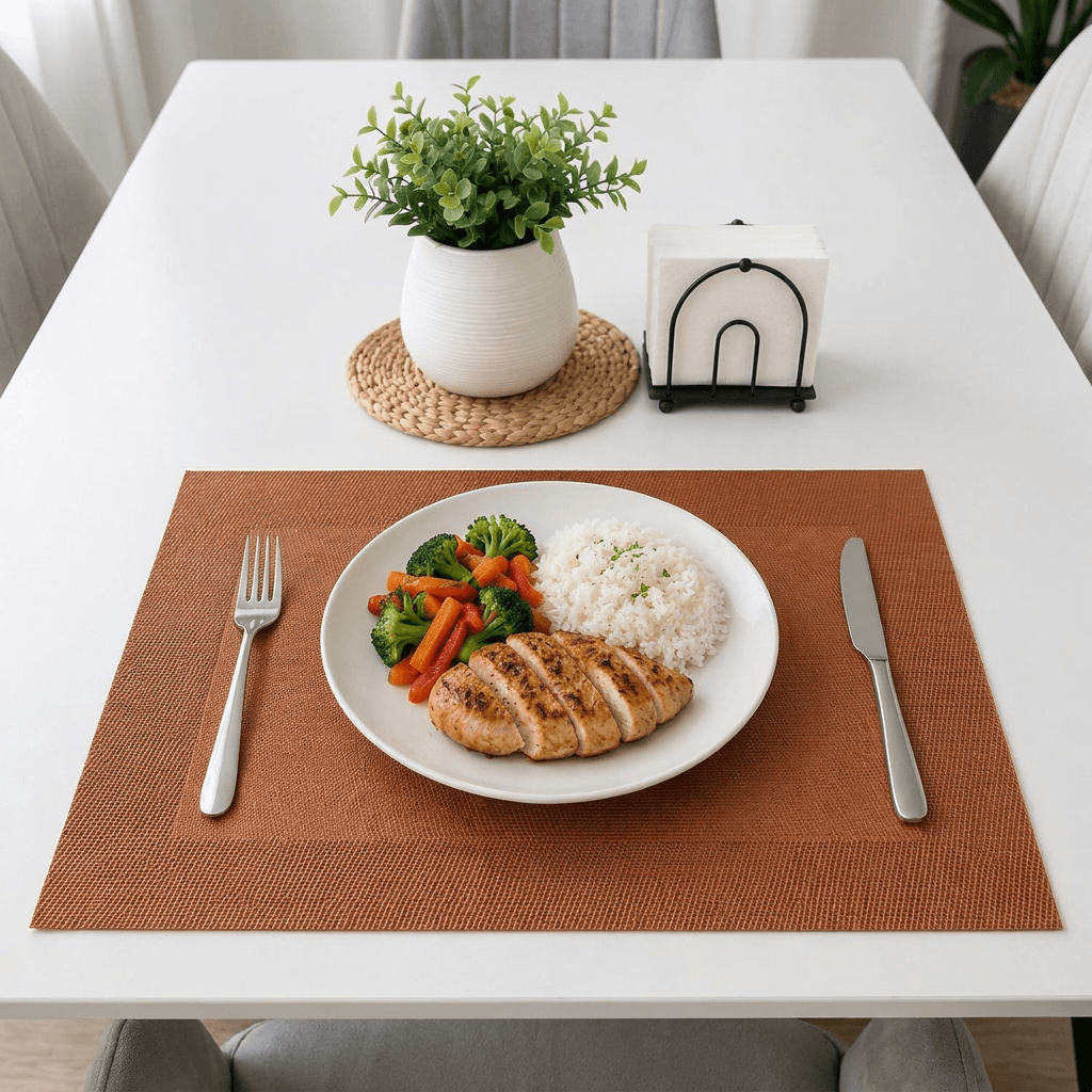 Minimalist Brown Woven Placemat