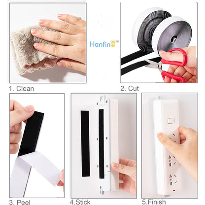 Strong Hook and Loop Strips with Sticky Back 200×2.50cm
