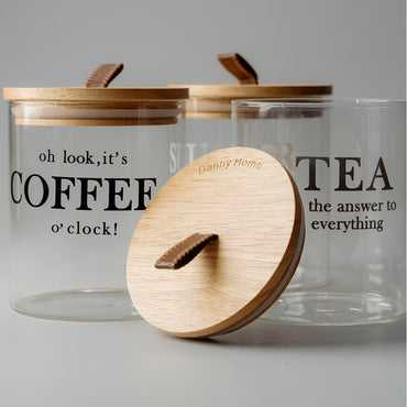Danny Home 3-Pieces Glass Canister Set 750ml