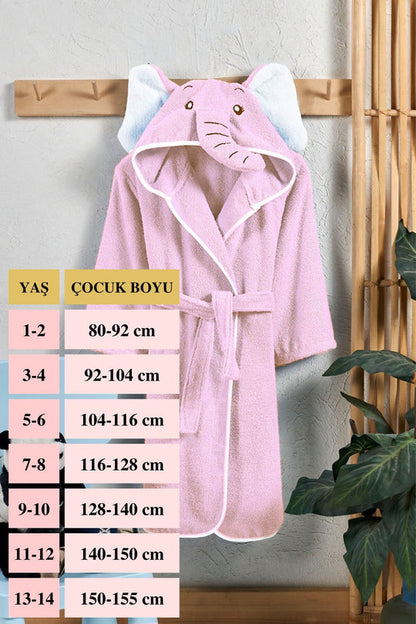 Elephant Pink Bathrobe kids