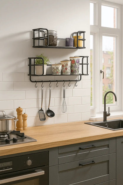 Industrial Wall Shelves  Set of 2 By Wenko