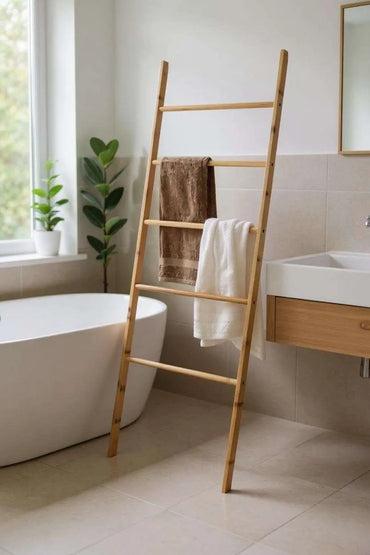 Nori Bamboo Towel Holder Ladder by Wenko-Germany