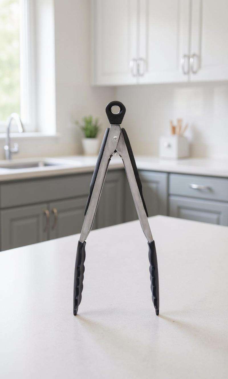 Good Grips 9-Inch Tongs with Silicone Heads, Black by OXO