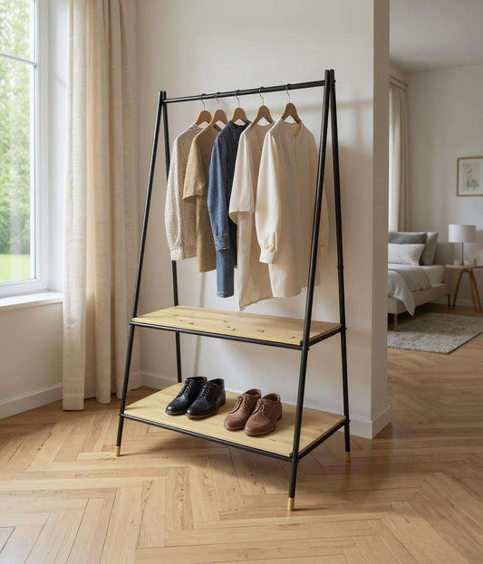 Loft Freestanding Coat Stand with 2 Shelves by Wenko
