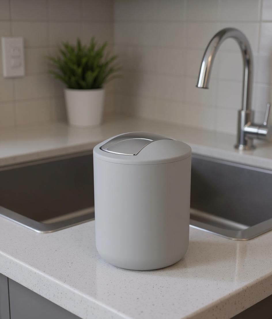 Brasil Grey 2  Swing Lid Bin by Wenko