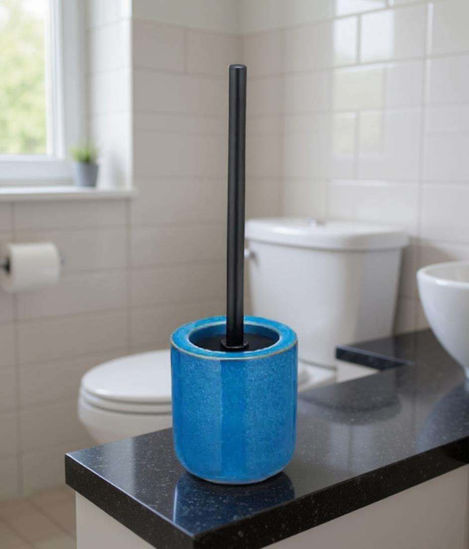 Varzi Ceramic Blue Toilet Brush by Wenko