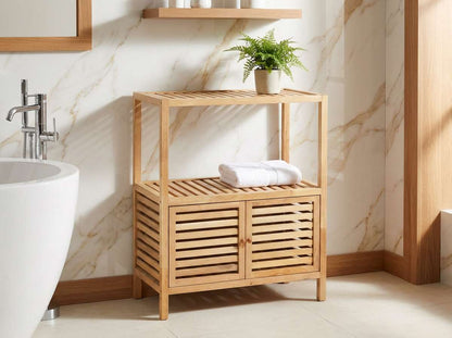 Household and bathroom shelf with 2 doors Norway by Wenko.de