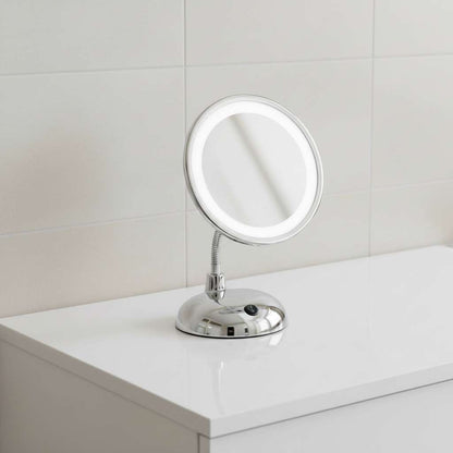 LED cosmetic standing mirror Brolo – Ø 15 By Wenko.de