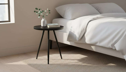 Kuno Round Black Metal Table
