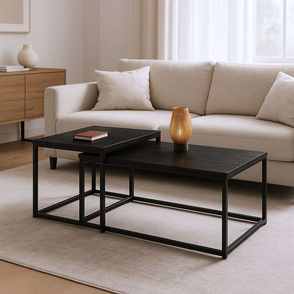 KENO Side Table Set of 2 Marble by Stella Trading - Germany